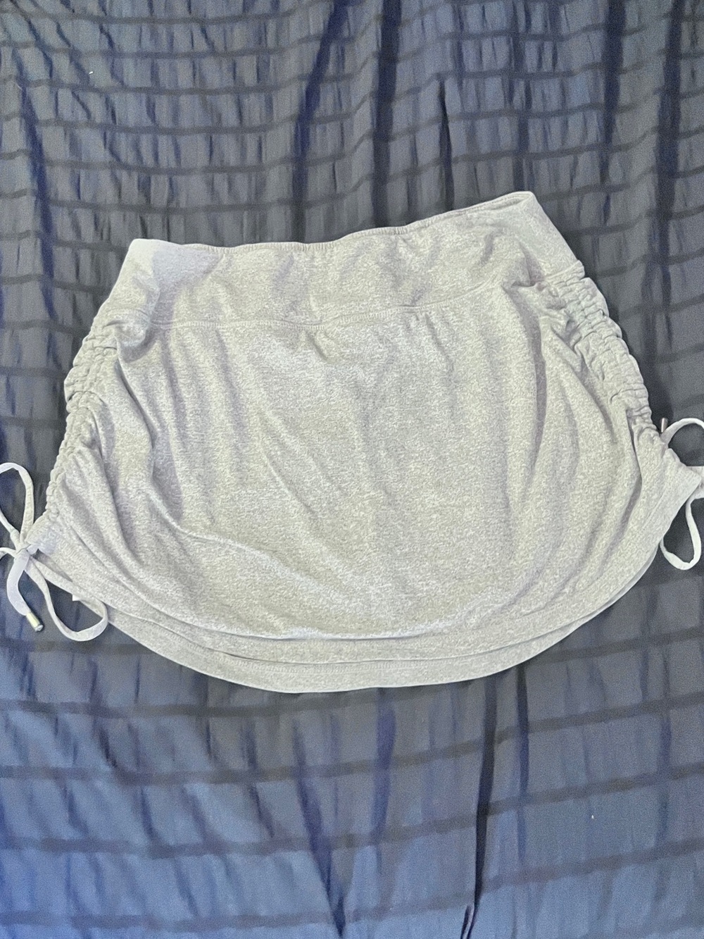 Light Gray Ruched Side Skort